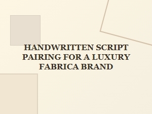 Crafting Elegance with Handwritten Script Pairings